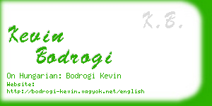 kevin bodrogi business card